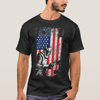 Camiseta Soldadura de Dia de os pais americano para soldadu
