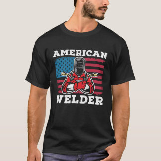 Camiseta Soldadura dos EUA Metal Worker American Welder Fla