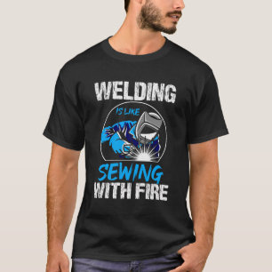 Camiseta Soldadura É Como Costurar Com Design