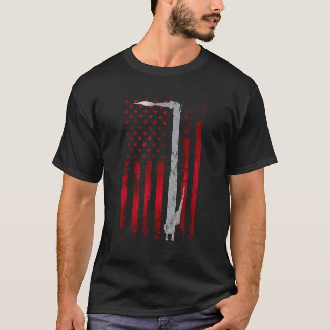 Camiseta Soldadura Patriótica Americana Flag Welder (Frente)