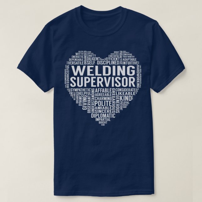 Camiseta Soldagem do Supervisor Heart (Frente do Design)
