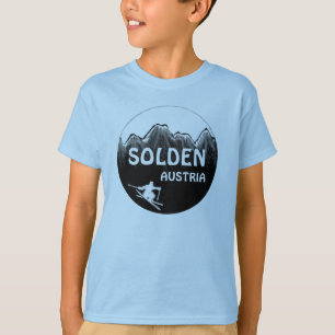 Camiseta Solden Austria Blue boys ski art tee