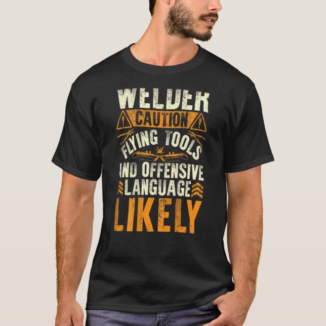 Camiseta Solder Caution Welder Welder Welder Welder Welder  (Frente)