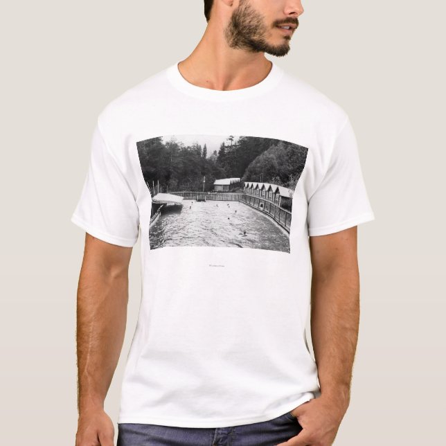 Camiseta Solenóide Duc Hot Springs, fotografia da piscina (Frente)
