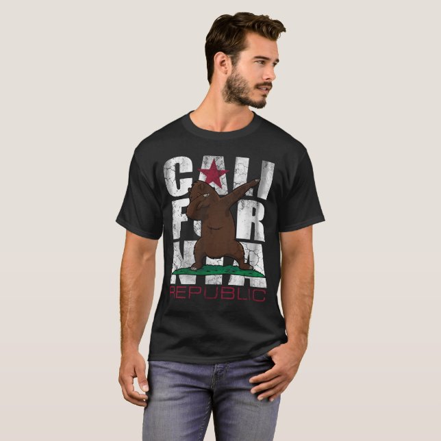Camiseta Solha de toque ligeiro da bandeira do urso da (Frente Completa)