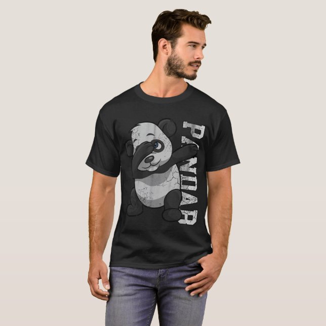 Camiseta Solha de toque ligeiro de Pandab do urso de panda (Frente Completa)