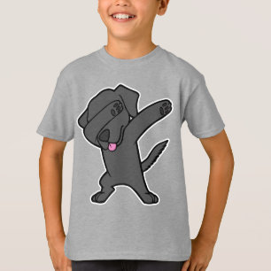 Camiseta Solha preta de toque ligeiro do cão da dança de