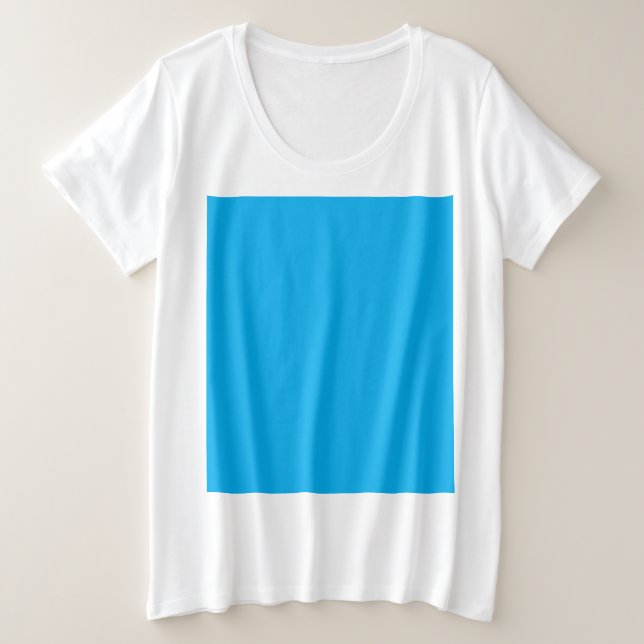Camiseta Solid Cyan Blue Background | Summer Minimal Style (Frente do Design)