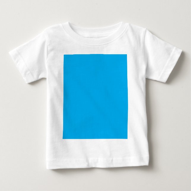 Camiseta Solid Cyan Blue Background | Summer Minimal Style (Frente)