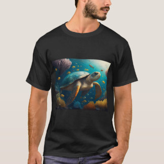 Camiseta Solidão Oceânica: Uma Rêverie Subaquática da Tarta