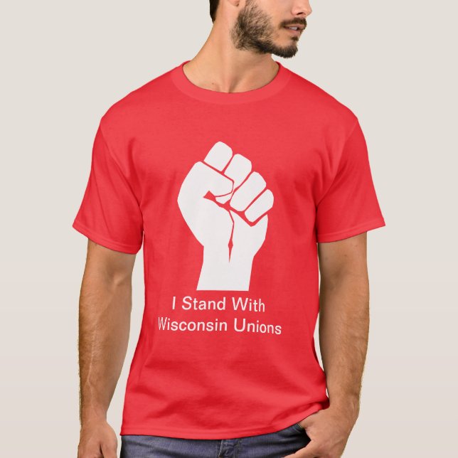 Camiseta Solidariedade com uniões de Wisconsin (Frente)