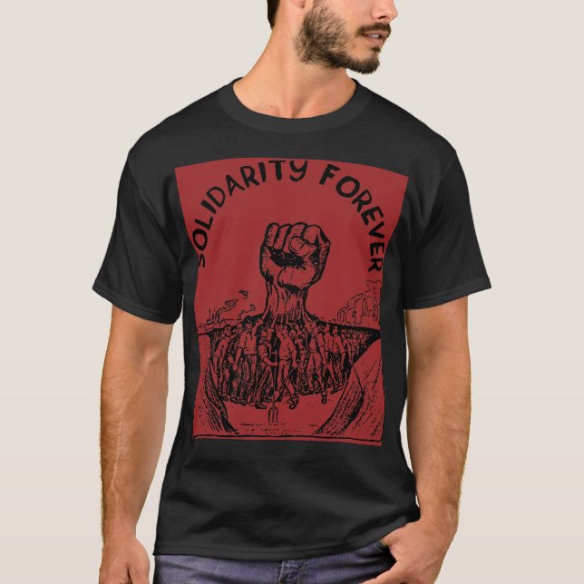 Camiseta Solidariedade para sempre Sindicato do Trabalho no (Frente)