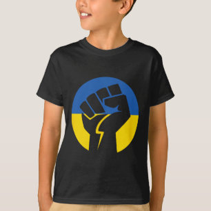 Camiseta Solidariedade Unida Com A Ucrânia Chamada Punho 