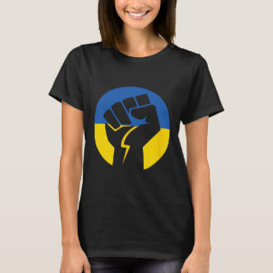 Camiseta Solidariedade Unida Com A Ucrânia Chamado Punho