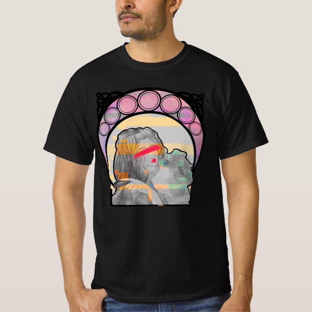 Camiseta Solitário Doll Glitch Art (Frente)