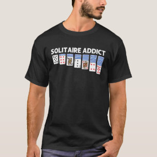 Camiseta Solitário Para Mulheres Jogador De Cartas Solitair