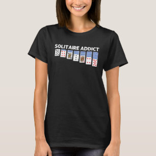 Camiseta Solitário Para Mulheres Jogador De Cartas Solitair