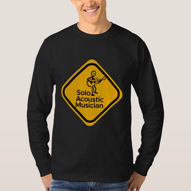 Camiseta Solo Acústica Músico de Longa Folga (Frente)