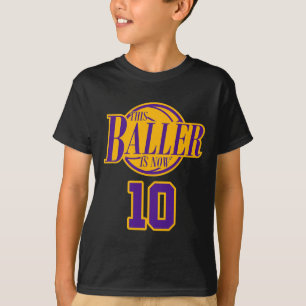 Camiseta Solo De Basquete De Aniversário De 10 Anos, E