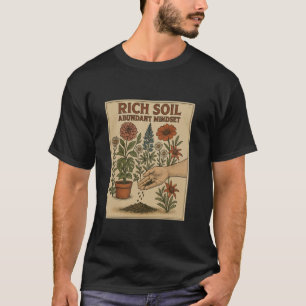 Camiseta Solo Rico Mentalidade Abundante - Flores em Flor