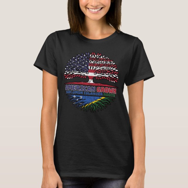 Camiseta Solomon Islands Solomon Islander American Tree (Frente)