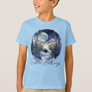 Camiseta Solstício Abençoa Florestas de Luar do Lobo de inv