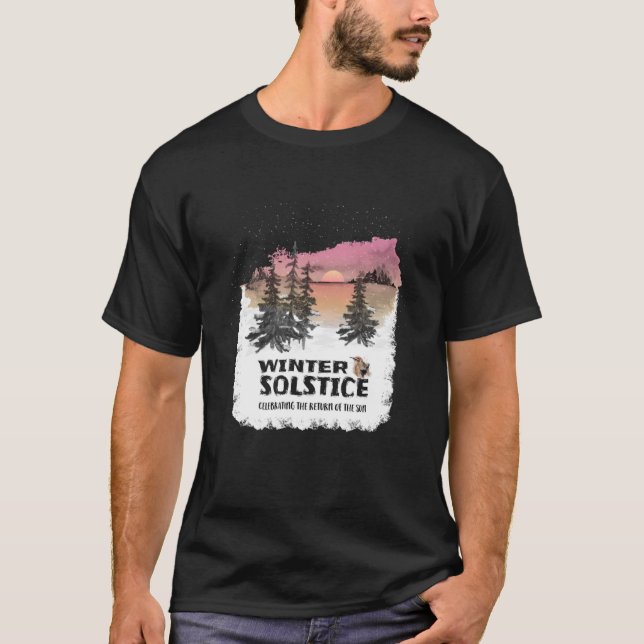 Camiseta Solstício de inverno Celebrando o Retorno do Sol (Frente)
