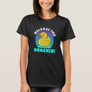 Camiseta Solte O Design De Patos De Borracha Amarelo Quacki