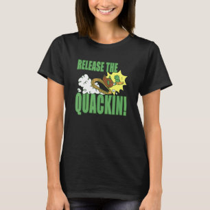 Camiseta Solte O Design De Patos De Borracha Amarelo Quacki
