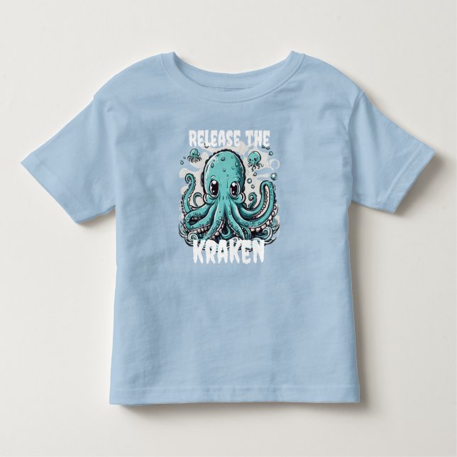 Camiseta Solte o KRAKEN! Octopus bonito (Frente)