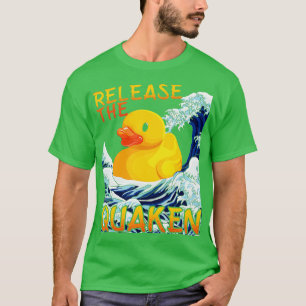 Camiseta Solte o Pato de Pássaro Amarelo Quackin L