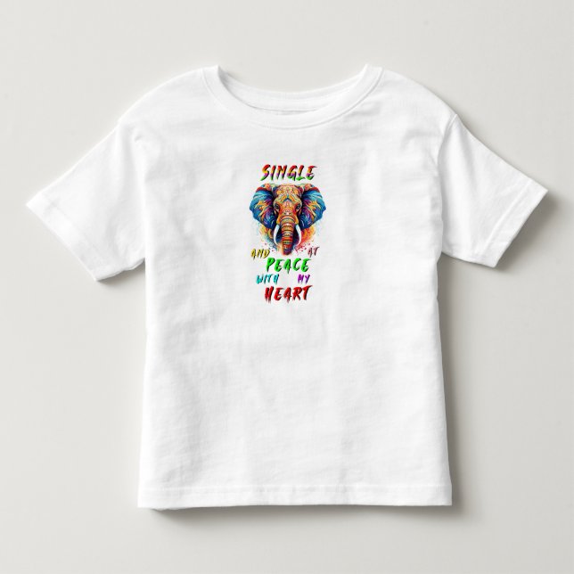 Camiseta Solteira E Em Paz Com Meu Coração (Frente)