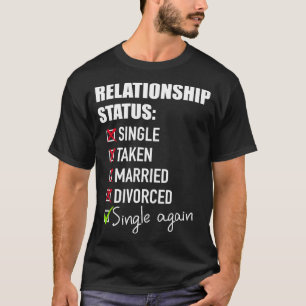 Camiseta Solteiro da lista de verificação do status da rela