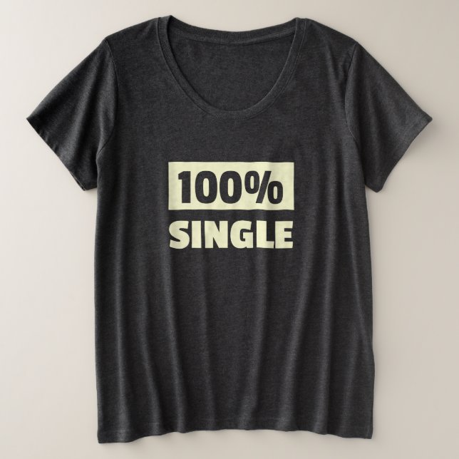 Camiseta solteiro de 100% (Frente do Design)