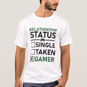 Camiseta Solteiro de Estado de Relação Tirado do Jogador