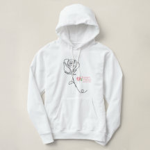 Solteiro de linha de Rosa Hoodie "Como sua vida...