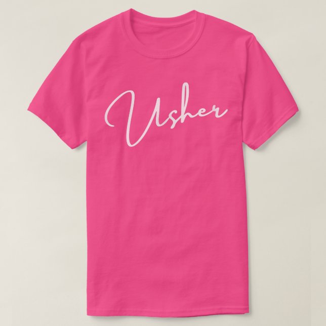 Camiseta Solteiro de Usher da Tripulação do Grooms (Frente do Design)