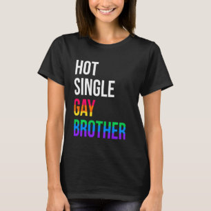 Camiseta Solteiro Do Mês Do Orgulho Lgbt Do Irmão gay Lgbtq