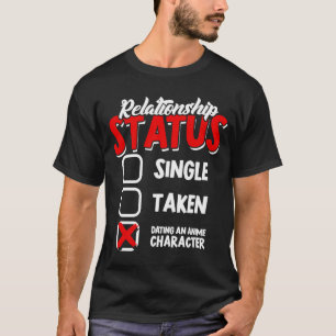 Camiseta Solteiro do status da relação levado ao namorando