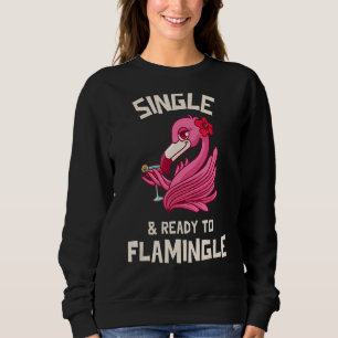 Camiseta Solteiro E Pronto Para Flamingle Flamingo Mingl
