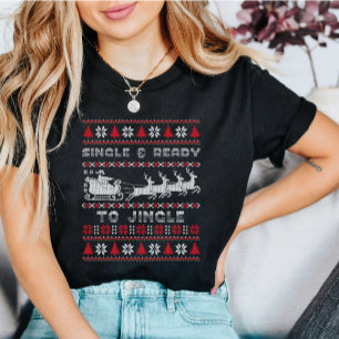 Camiseta Solteiro e pronto para o Natal incrivelmente feio