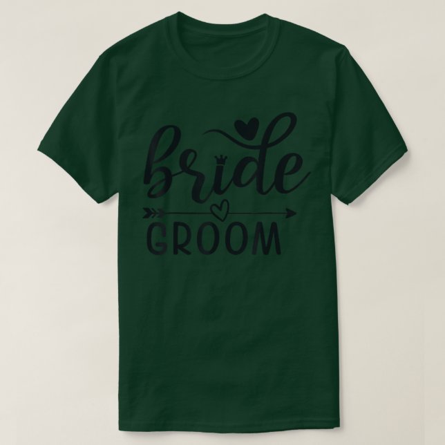 Camiseta Solteiro E Solteiro De Casamento Da Noiva (Frente do Design)