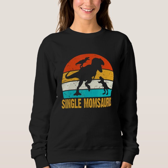 Camiseta Solteiro Momsaurus T-Rex Dinossaur Dia de as mães  (Frente)
