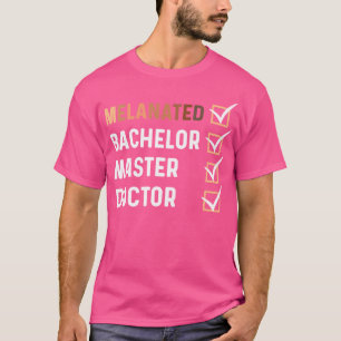 Camiseta Solteiro Phd Edd Graduação de Doutorado Preto