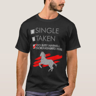 Camiseta Solteiro Retirado Muito Ocupado A Cavalo Cruzado R