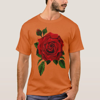 Camiseta Solteiro Rosa vermelha Flor da Flor G das Rosas ve