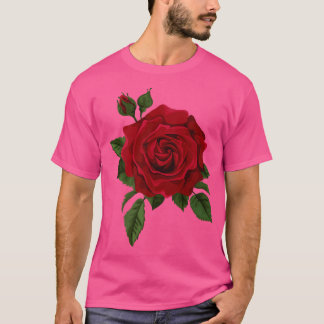 Camiseta Solteiro Rosa vermelha Flor da Flor G das Rosas ve