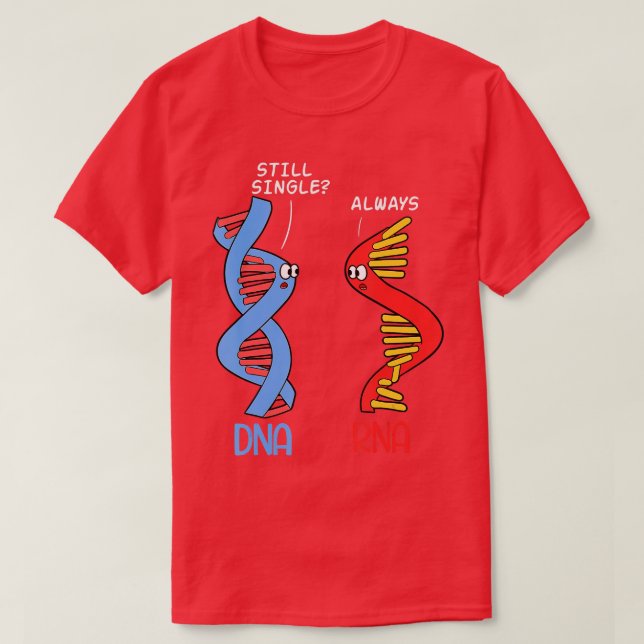 Camiseta Solteiro Science DNA RNA Partner Relationis Chemis (Frente do Design)