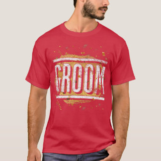 Camiseta Solteiro Solteiro de Homens de Casamento de Mens