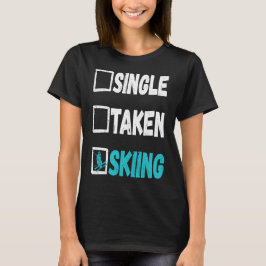 Camiseta Solteiro Taking Skiier Winter Snow Sports